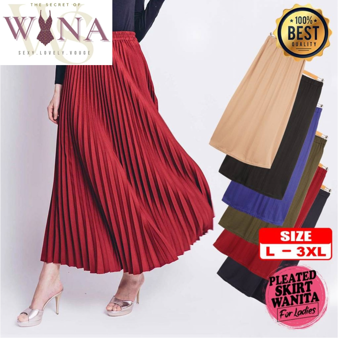 PLEATED SKIRT WANITA BIASA